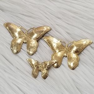 Vintage butterfly set brooch